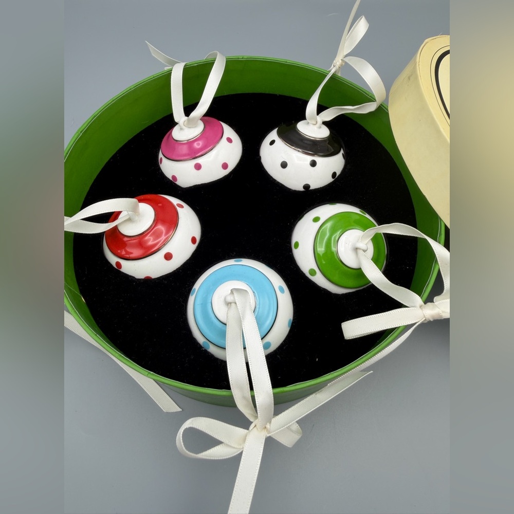Kate Spade Larabee Road Polka Dot Ornament Set of 5 – Lenox – Box